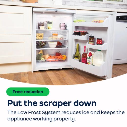Hotpoint HBUL011.UK Integrated Upright Fridge - White - AO Annotation - Low frost